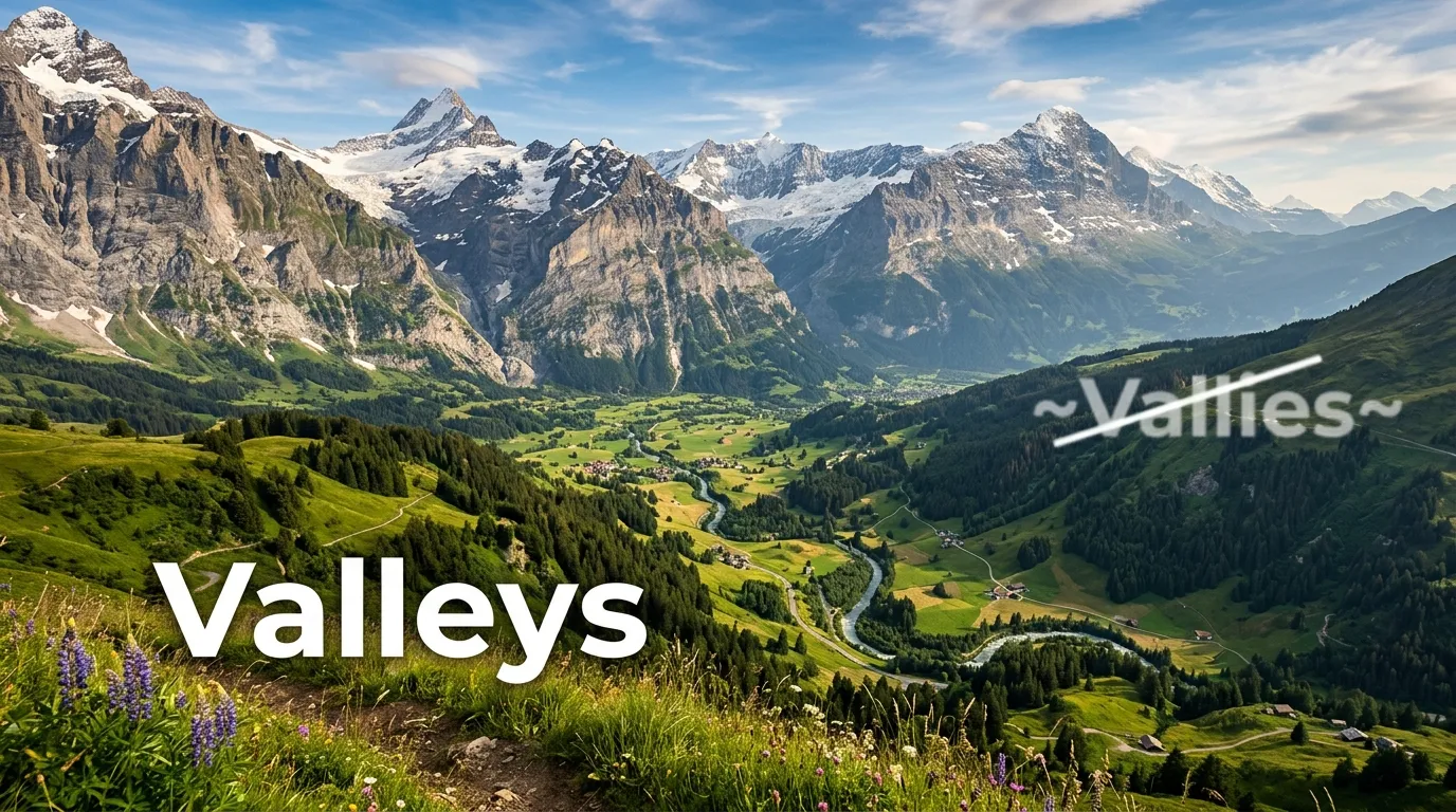 Vallies or Valleys