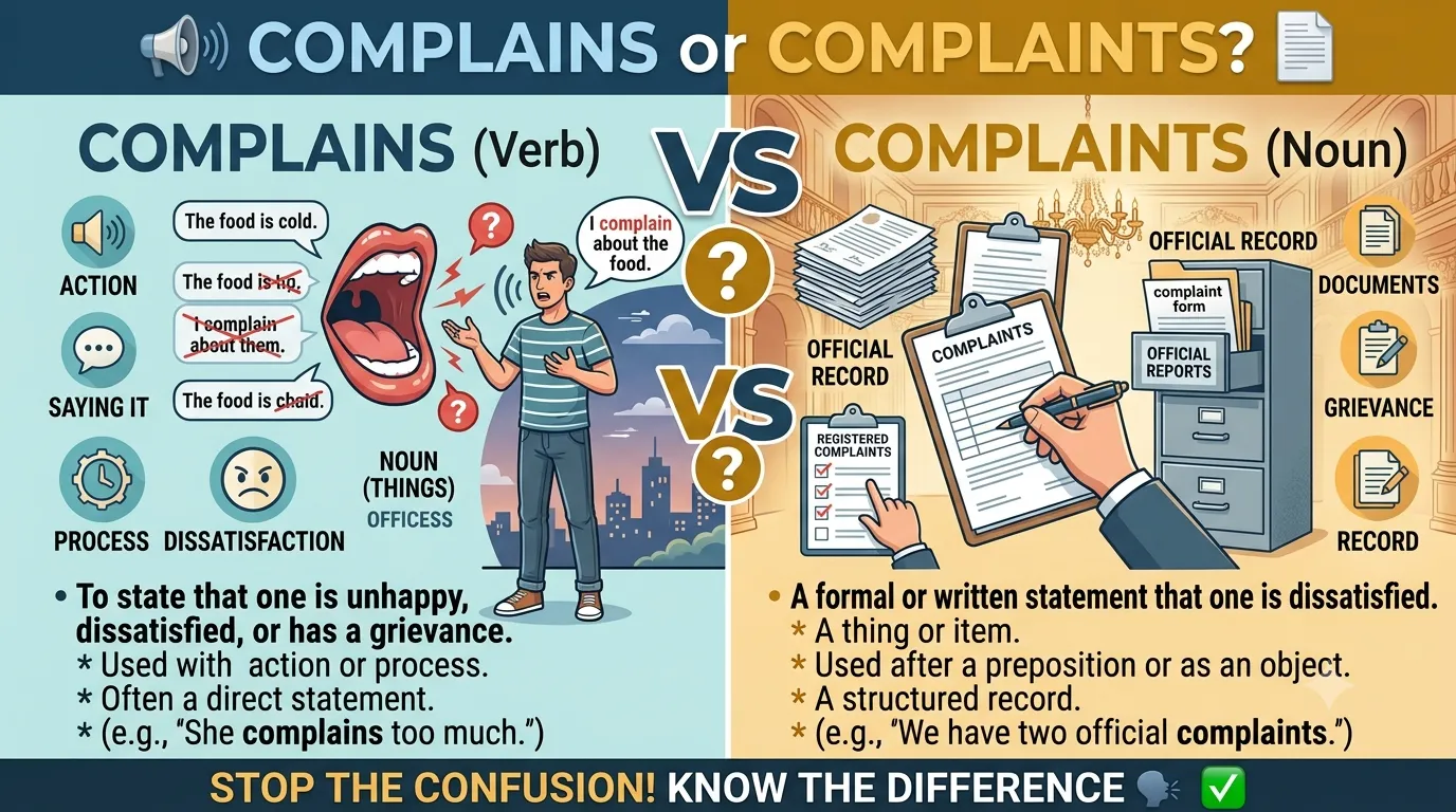 Complains or Complaints
