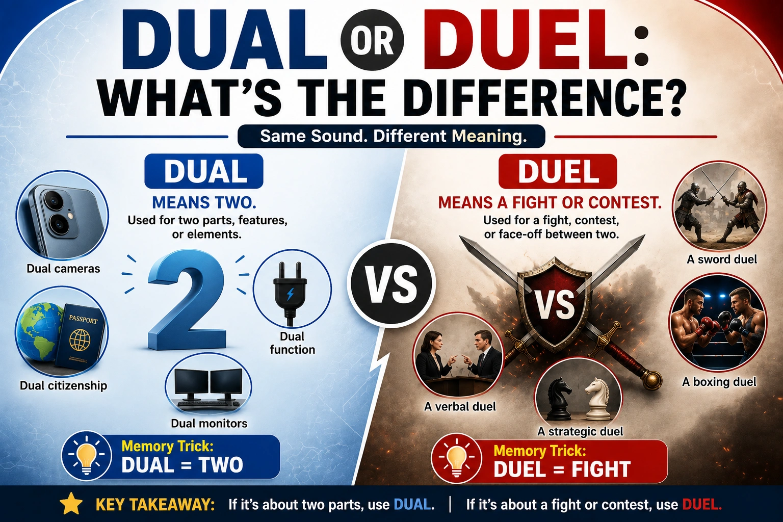 Dual or Duel: What’s the Difference?