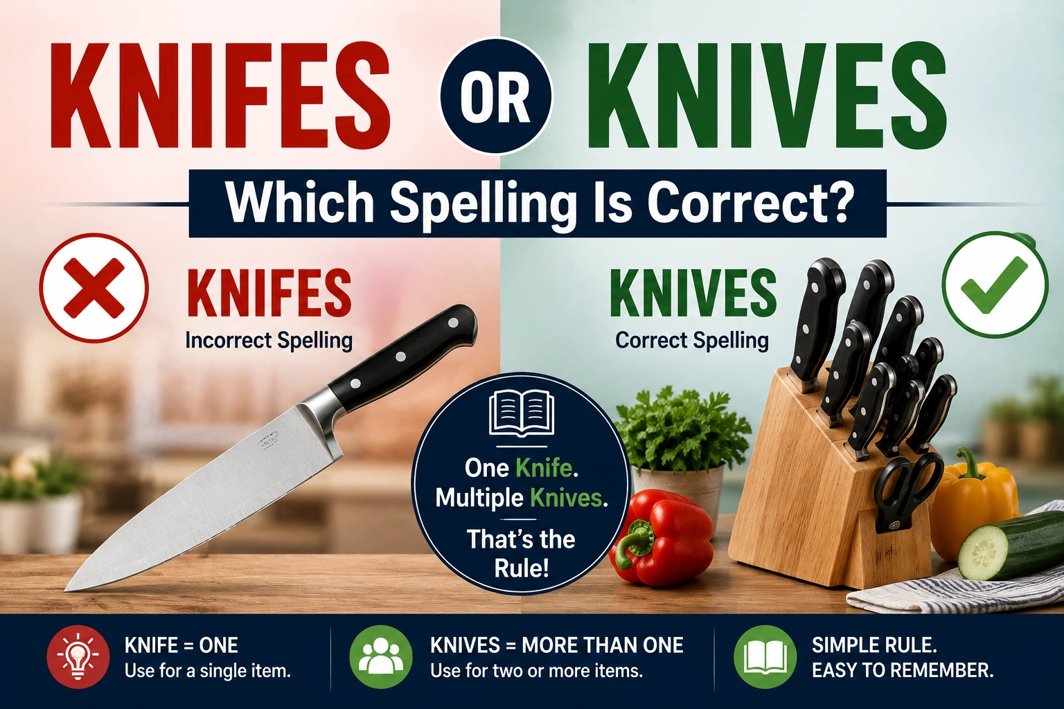 Knifes or Knives: Which Spelling Is Correct?