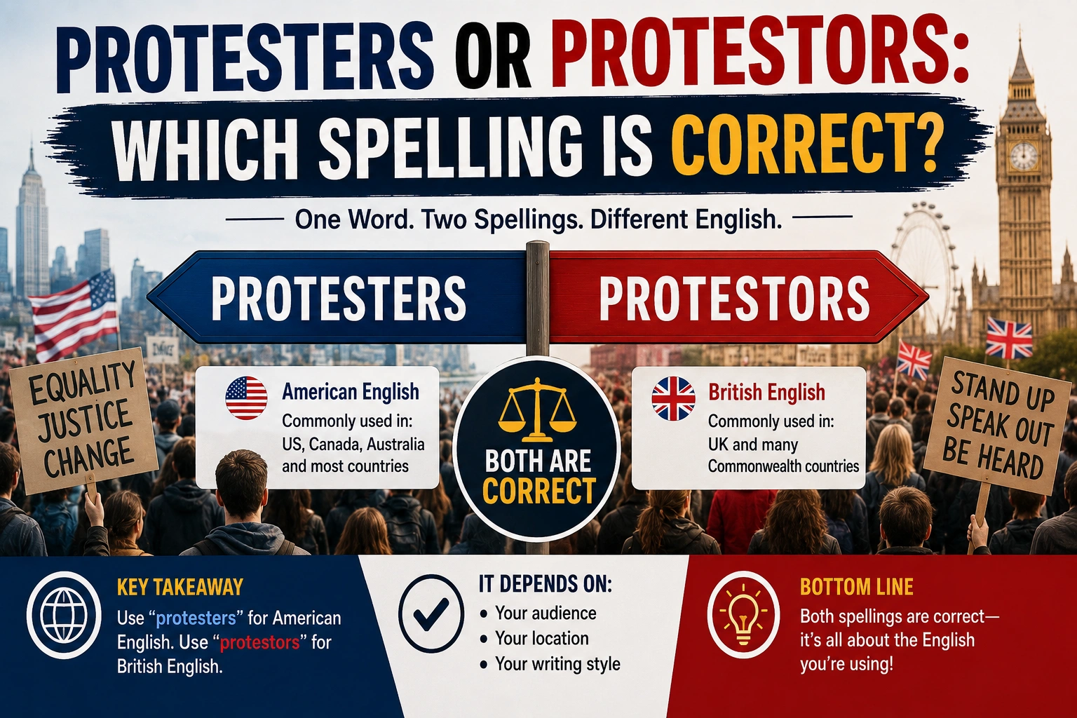 Protesters or Protestors: Which Spelling Is Correct?