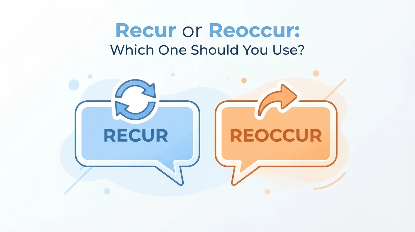 Recur or Reoccur